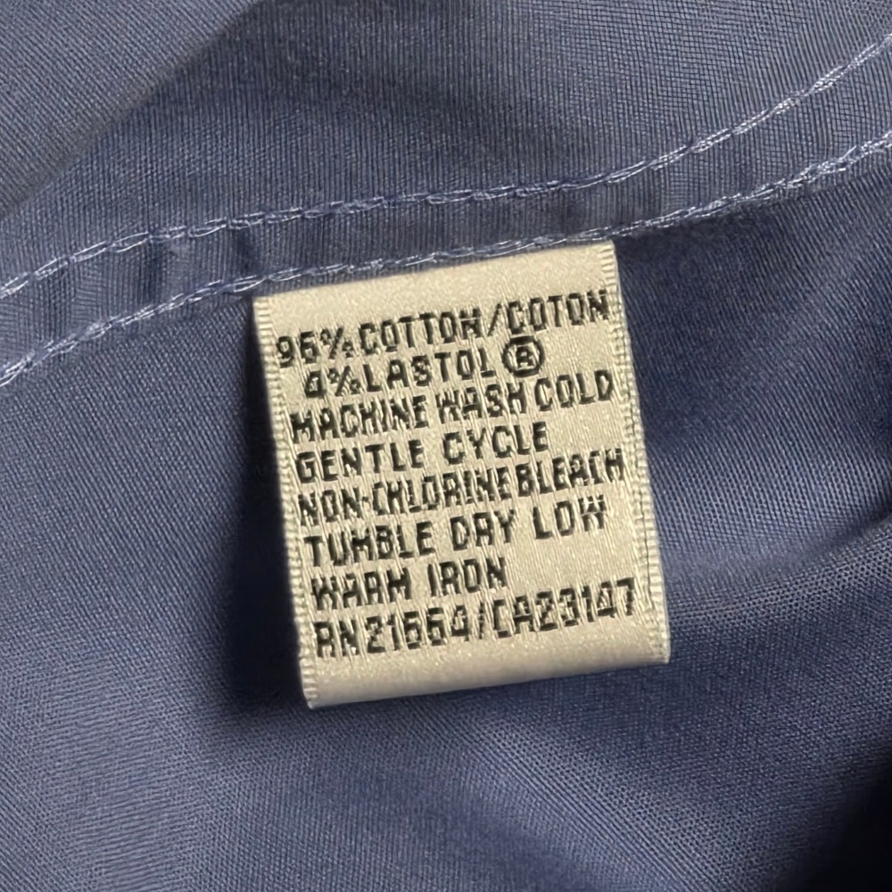 Talbots Sleeveless Button Up Shirt Women's Size 8 Blue Stretch Wrinkle Resistant - Picture 4 of 8